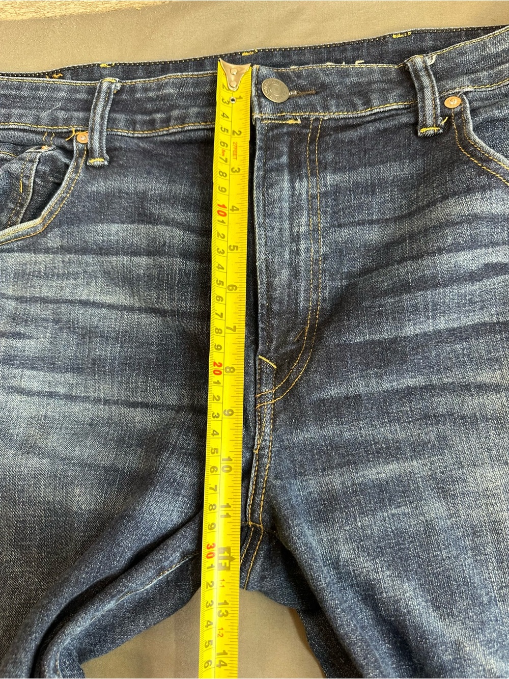 American Eagle Men's Dark Wash Slim Straight Jeans Size 38x30 - Picture 13 of 16